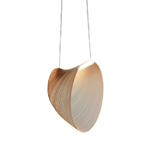 COLGANTE MADERA CORT LASER DIAM 60CM 28W 3000K